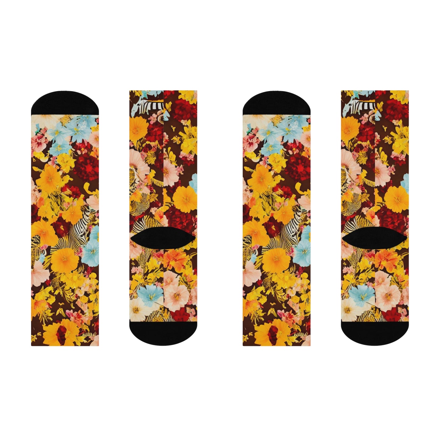 Zebra Bloom Socks