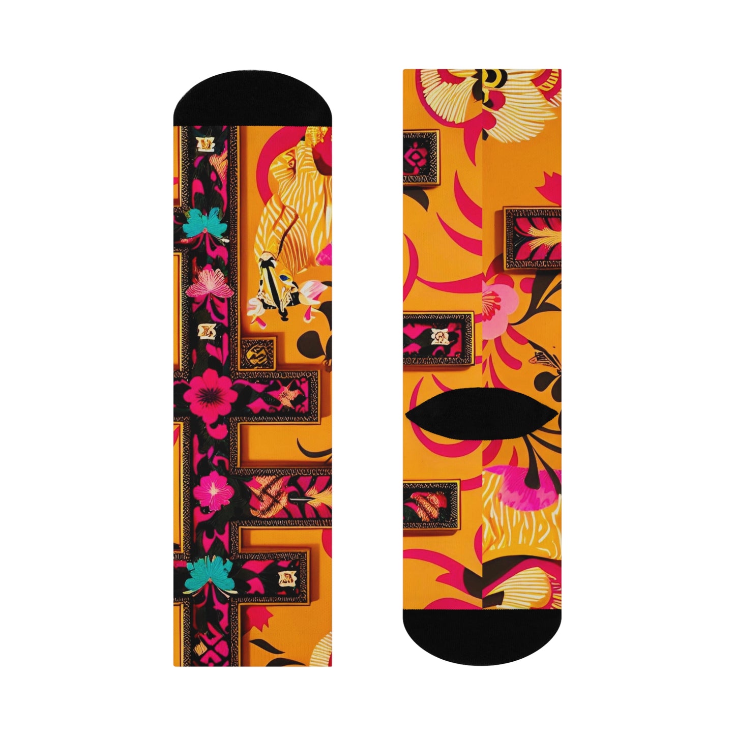 Crested Fabric Socks