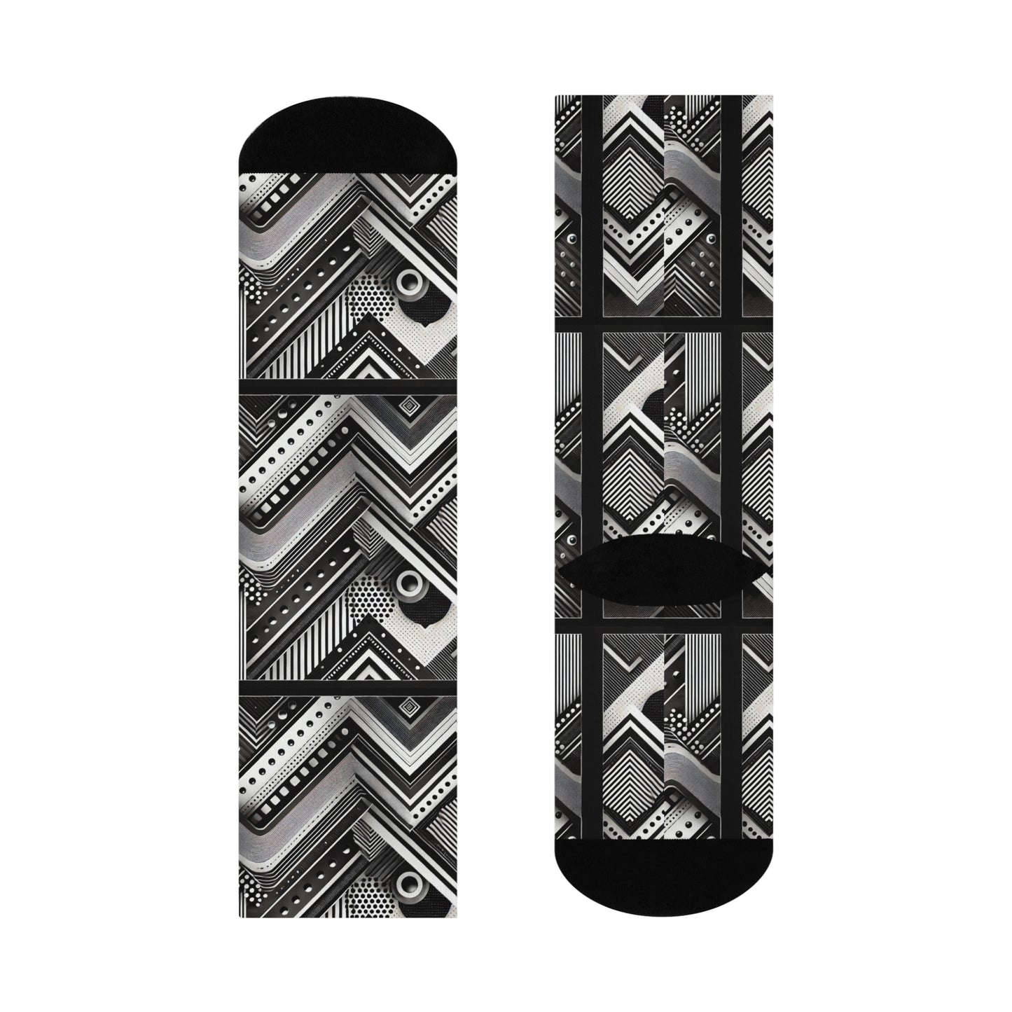 Gray Maze Socks