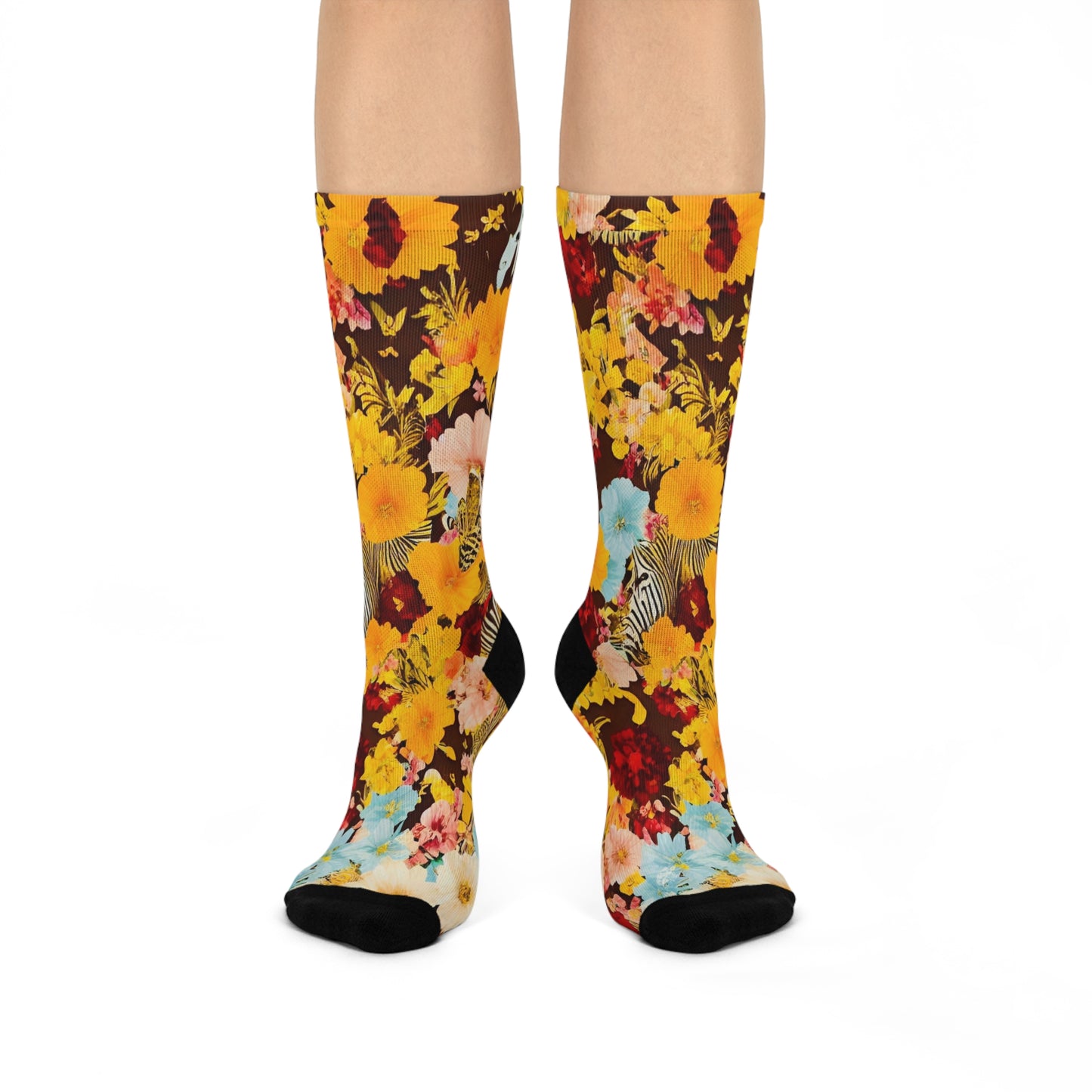 Zebra Bloom Socks