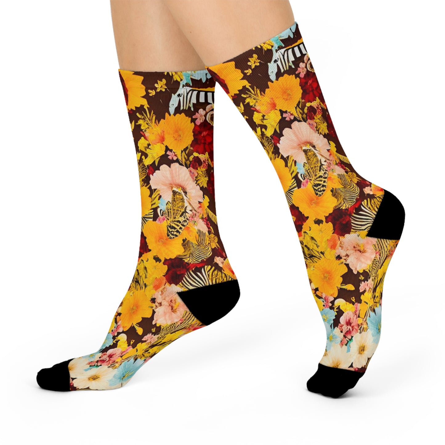 Zebra Bloom Socks