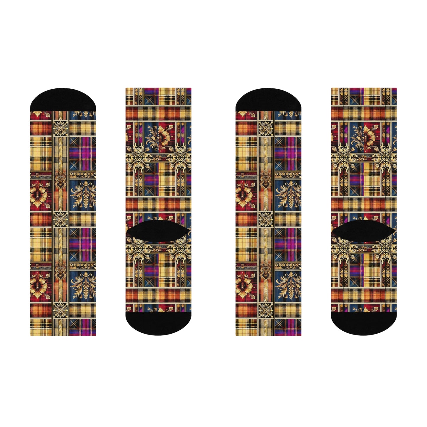 Plaid & Seal Socks
