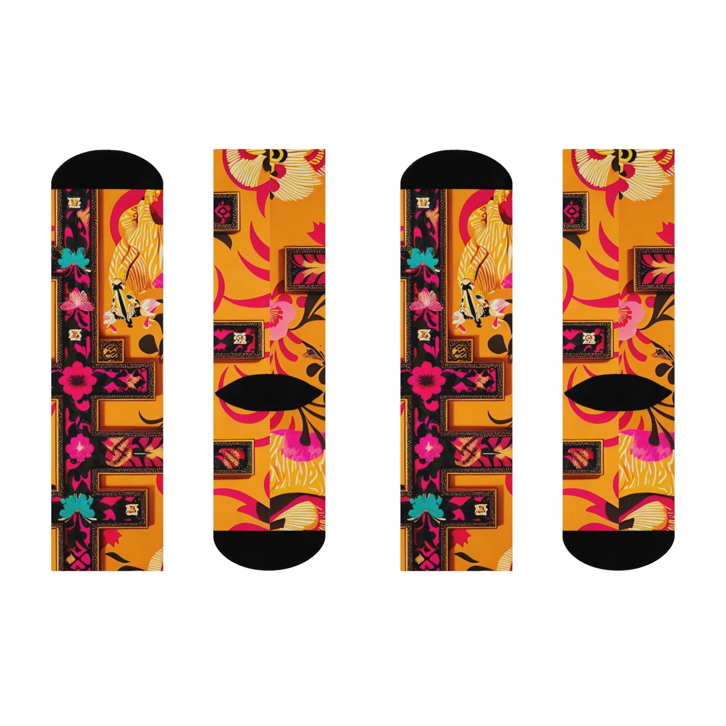 Crested Fabric Socks