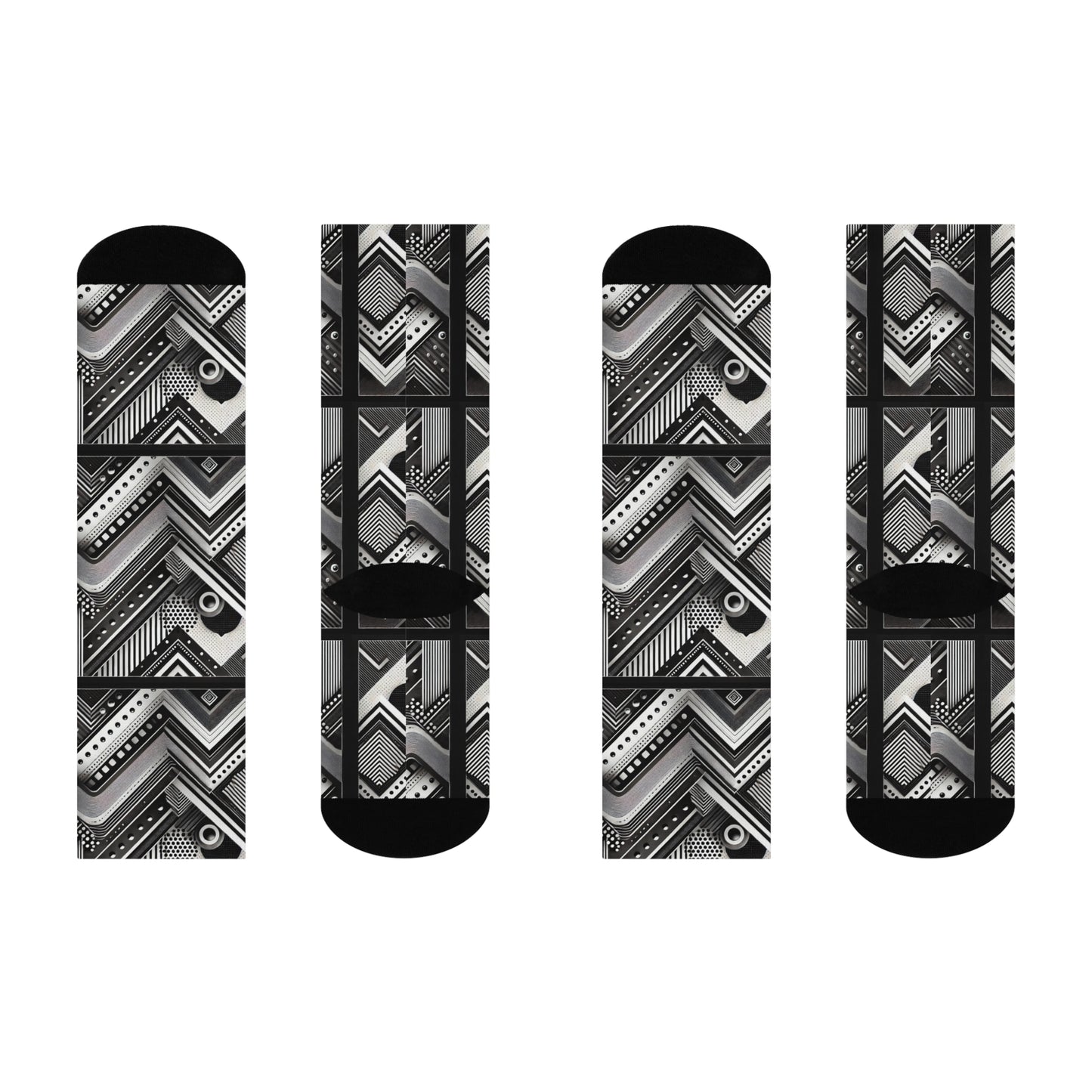 Gray Maze Socks