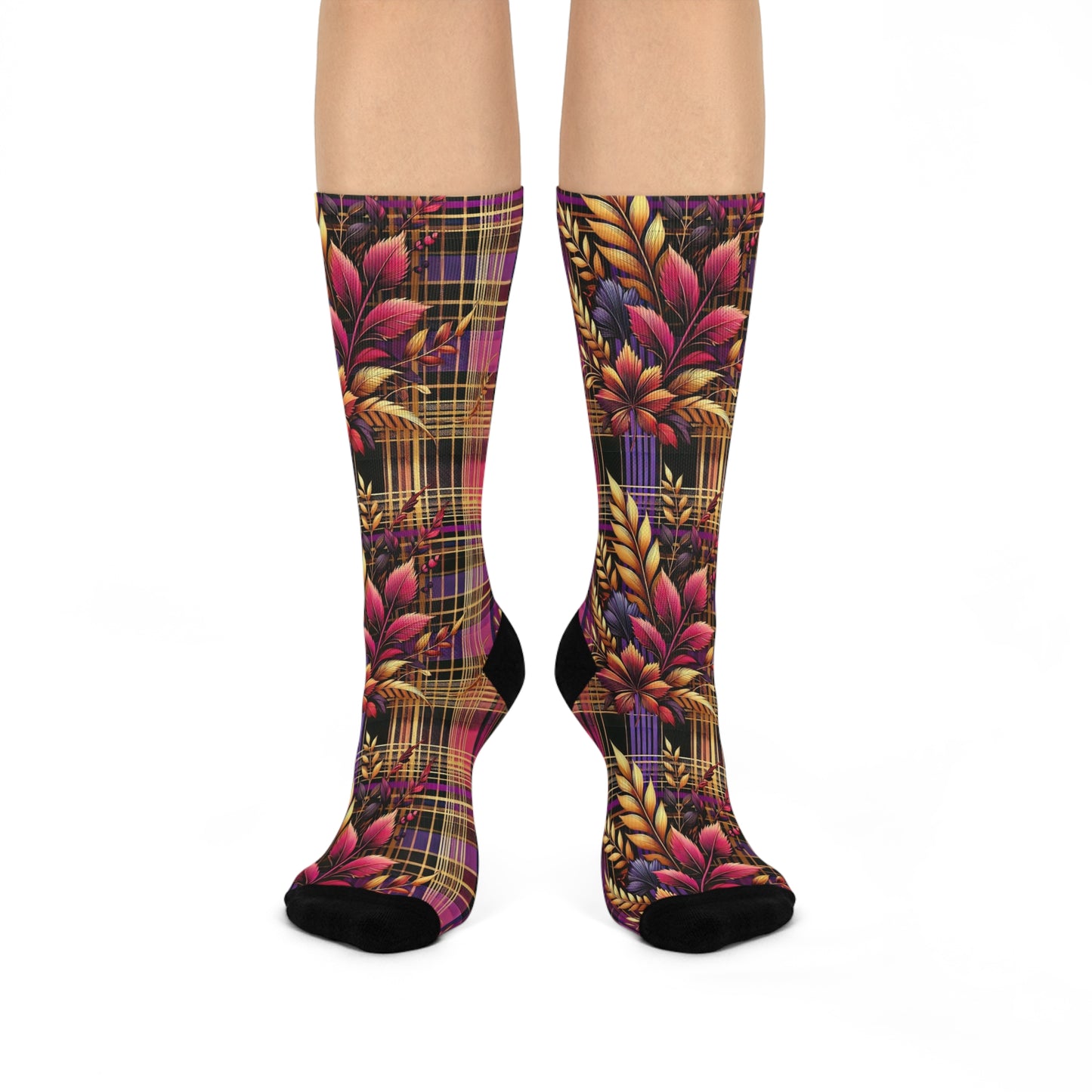 Plaid & Bloom Socks