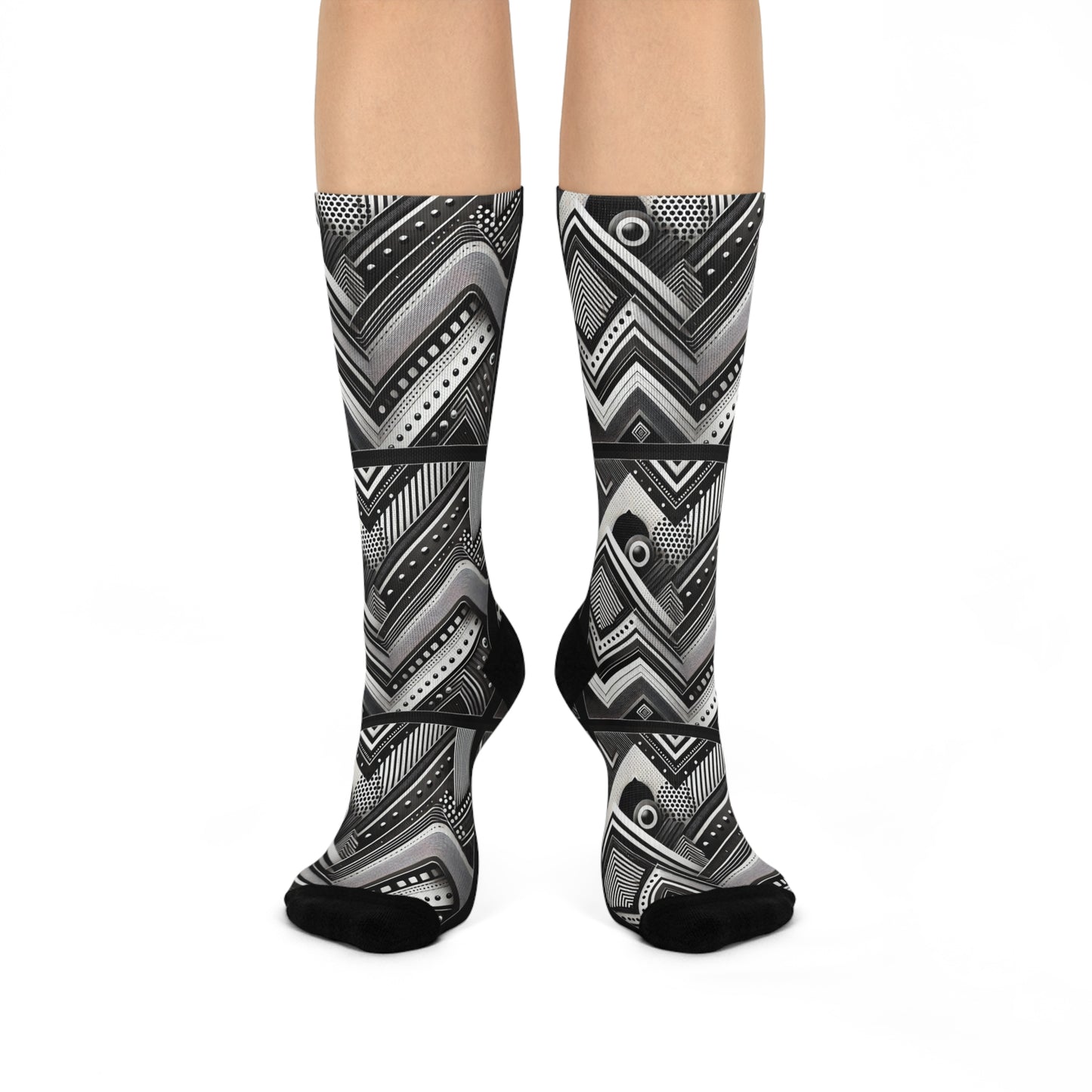 Gray Maze Socks
