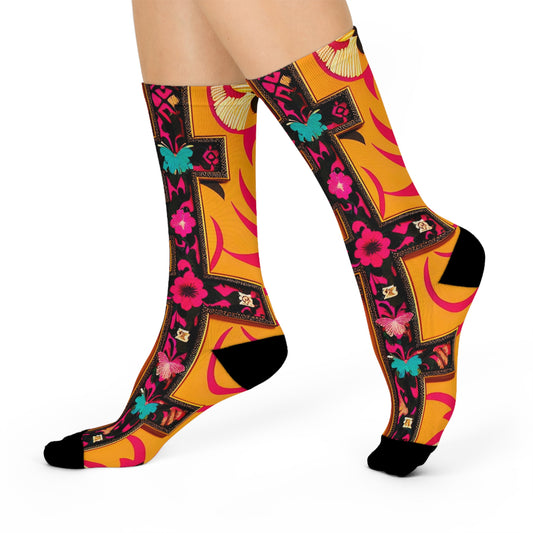 Crested Fabric Socks