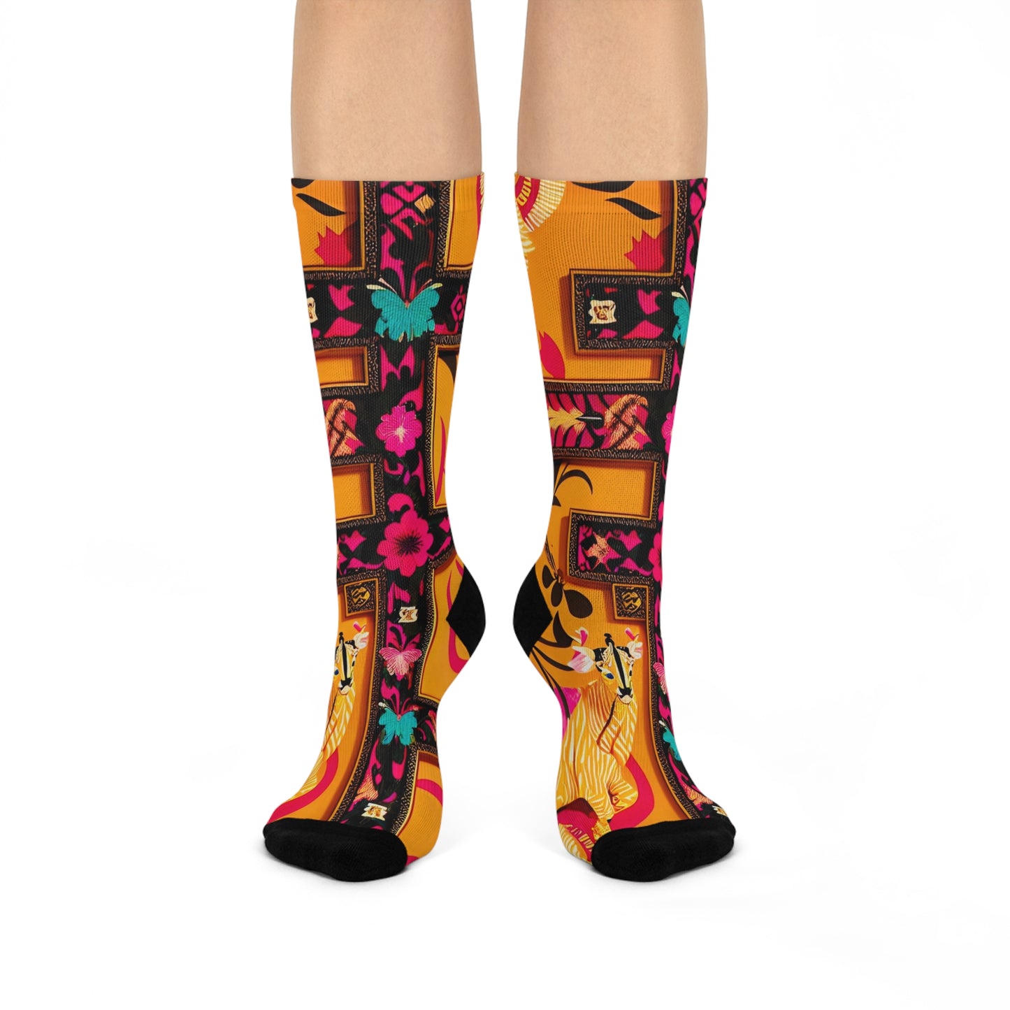 Crested Fabric Socks